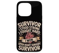 Survivor I Stood Strong I Fought Hard I Won Open Heart Case for iPhone 13 Pro