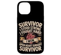 Survivor I Stood Strong I Fought Hard I Won Open Heart Case for iPhone 14