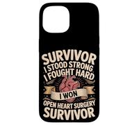 Survivor I Stood Strong I Fought Hard I Won Open Heart Case for iPhone 15
