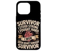 Survivor I Stood Strong I Fought Hard I Won Open Heart Case for iPhone 16 Pro