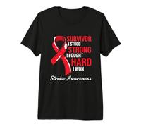 Survivor I Stood Strong - Stroke Awareness Premium T-Shirt