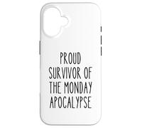 Survivor Monday Apocalypse Work Week Office Secret Santa Case for iPhone 16