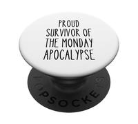Survivor Monday Apocalypse Work Week Office Secret Santa PopSockets Adhesive PopGrip