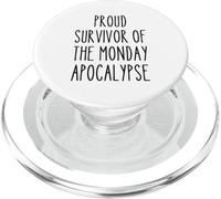 Survivor Monday Apocalypse Work Week Office Secret Santa PopSockets PopGrip for MagSafe