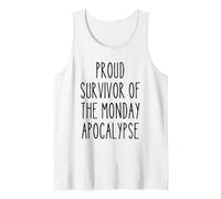 Survivor Monday Apocalypse Work Week Office Secret Santa Tank Top