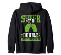 Survivor Of A Double Lung Transplant - Organ Donation Zip Hoodie