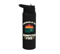 Survivor of the Dumpster Fire Stainless Steel Insulated Water Bottle