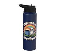 Survivor of The Dumpster Fire Stainless Steel Insulated Water Bottle