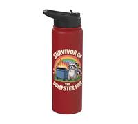 Survivor of The Dumpster Fire Stainless Steel Insulated Water Bottle