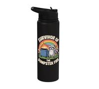 Survivor of The Dumpster Fire Stainless Steel Insulated Water Bottle