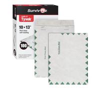 Survivor R1590 Tyvek USPS First Class Mailer, 10 x 13, White (Box of 100)