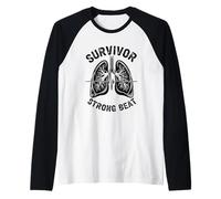 Survivor Strong Beat Lung Surgery Inspired Art Raglan Baseball Tee