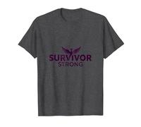 Survivor Strong: Empowering Phoenix Rising Emblem T-Shirt, Men, Dark Heather Grey, 4XL