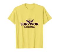 Survivor Strong: Empowering Phoenix Rising Emblem T-Shirt, Men, Lemon, L