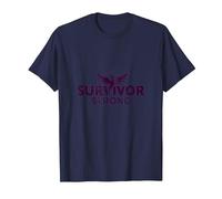 Survivor Strong: Empowering Phoenix Rising Emblem T-Shirt, Men, Navy, 4XL