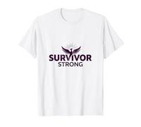 Survivor Strong: Empowering Phoenix Rising Emblem T-Shirt, Men, White, 4XL