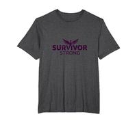 Survivor Strong: Empowering Phoenix Rising Emblem T-Shirt, Men's Big and Tall, Dark Heather Grey, 4X Tall
