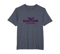 Survivor Strong: Empowering Phoenix Rising Emblem T-Shirt, Men's Big and Tall, Heather Blue, 4X Tall