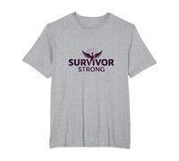 Survivor Strong: Empowering Phoenix Rising Emblem T-Shirt, Men's Big and Tall, Heather Grey, 4X Tall