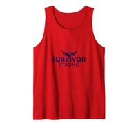 Survivor Strong: Empowering Phoenix Rising Emblem Tank Top, Men, Red, S