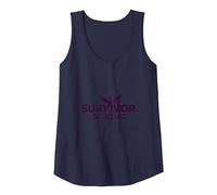 Survivor Strong: Empowering Phoenix Rising Emblem Tank Top, Women, Navy, S
