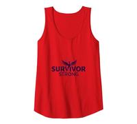 Survivor Strong: Empowering Phoenix Rising Emblem Tank Top, Women, Red, XL