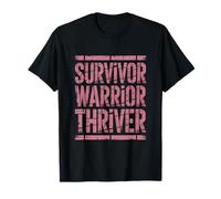Survivor Warrior Thriver Breast Cancer Awareness T-Shirt