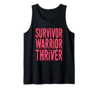 Survivor Warrior Thriver Breast Cancer Awareness Tank Top