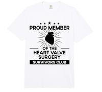 Survivors Club - Heart Attack Survivor Heart Valve Surgery Comfort Colors Adult Heavyweight T-Shirt