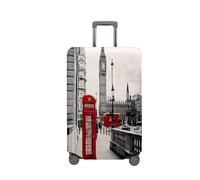 Surwin 3D City Building Print Trolley Case Protective Cover Elastic Anti-Scratch Luggage Sleeve Cover Premium Travel Suitcase Protector Dustproof Elasticized Washable (A13,S (18-20 inches))