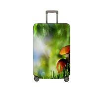 Surwin 3D Jungle Mushroom Trolley Case Protective Cover Elastic Anti-Scratch Luggage Sleeve Cover Premium Travel Suitcase Protector Dustproof Elasticized Washable (Pattern 9,XL (30-32 inches))