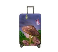 Surwin 3D Jungle Mushroom Trolley Case Protective Cover Elastic Anti-Scratch Luggage Sleeve Cover Premium Travel Suitcase Protector Dustproof Elasticized Washable (Pattern 2,S (18-20 inches))