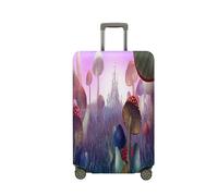 Surwin 3D Jungle Mushroom Trolley Case Protective Cover Elastic Anti-Scratch Luggage Sleeve Cover Premium Travel Suitcase Protector Dustproof Elasticized Washable (Pattern 6,XL (30-32 inches))