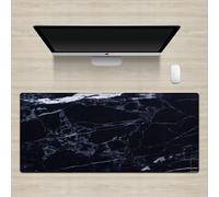 Surwin 3D Marble Gaming Mouse Pad Large Mouse Pad Gaming Mouse Mat with Anti-Slip Base, Washable Desk Mat Long Gaming Mat for Keyboard Computer Laptop (500x1000mm,Black D)