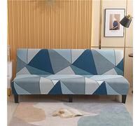 Surwin Armless Sofa Bed Cover, Non Slip Stretch Minimalism Futon Slipcover Protector for 2 Seater/3 Seater Folding Sofa Bed without Armrests Washable (150-190cm,Autumn Leaves)