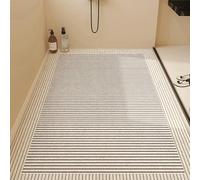 Surwin Bath Mat Non Slip, Modern Simple Soft Quick Dry Rubber Loofah Shower Bathroom Mats, Anti Slip for Bathtub Inside Shower Bathroom Bath Tub Floor (Lines,80x120cm)