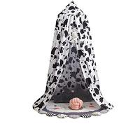 Surwin Bed Canopy for Girls Boys Kids Single Double Bed, Round Dome Bed Canopy Mosquito Net Protection Canopy Play Tent Bedroom Nursery Decoration Hanging Curtain Net (65x270x400cm,Cow Pattern)