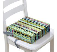 Surwin Children's Booster Seat Booster Seat Dining Chair with Lock, Dismountable Adjustable Booster Seat for Dining Chair Portable Travel Booster Cushion Bohemia 3D (Geometry,40x40x10cm)