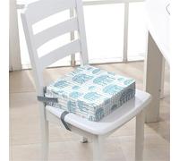 Surwin Children's Booster Seat Booster Seat Dining Chair with Lock, Dismountable & Adjustable Jellyfish Toddler Booster Seat for Dining Chair Portable Travel Booster Cushion (Blue,40x40x10cm)