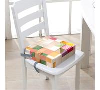 Surwin Children's Booster Seat Booster Seat Dining Chair with Lock, Dismountable & Adjustable Plaid Toddler Booster Seat for Dining Chair Portable Travel Booster Cushion (40x40x10cm,Weave)