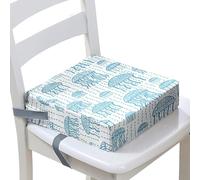 Surwin Children's Booster Seat Cartoon Jellyfish Booster Seat Dining Chair with Lock, Dismountable Adjustable Booster Seat for Dining Chair Portable Travel Booster Cushion (Blue,32x32x8cm)