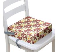 Surwin Children's Booster Seat Heart Love Booster Seat Dining Chair with Lock, Adjustable Booster Seat for Dining Chair Portable Travel Booster Cushion (Beige,40x40x10cm)