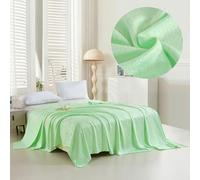 Surwin Cooling Blanket for Night Sweats, Four-Leaf Clover Ice Cool Blanket/Quilt for Hot Sleepers, Q-Max 0.2 Cooling Fiber, Double-Sided Thin Soft Breathable Lightweight (Green,90x110cm)