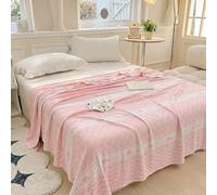 Surwin Cooling Blanket for Night Sweats, Ice Cool Blanket/Quilt for Hot Sleepers, Q-Max 0.2 Cooling Fiber Throw, Double-Sided Thin Soft Breathable Lightweight Sofa Bed (Pink Fish,200x220cm)