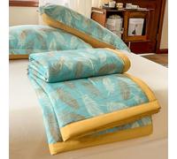 Surwin Coverless Duvet 2.5 Tog Summer Cooling Quilt Pastoral Style Floral Print Soft Cosy Microfiber Cool Quilted Bedspreads Single Double King Size Bed for All Seasons (Feather,180x200cm)