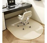 Surwin Crystal Velvet Office Chair Mat, Thick Carpet Protector Chair Mat, Anti-Scratch Non-Slip Floor Protector, Floor Mats for Wood/Tile Protection Mat for Office & Home (Beige,60x90cm)