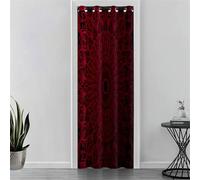 Surwin Door Curtains with Eyelet, Mandala Exotic Privacy Blackout Single Front Door Curtain Room Divider Window Decor for Hallway Party Kitchen Bedroom Living Room Doorway 3D (Red,80x180cm)