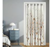 Surwin Door Curtains with Eyelet, Privacy Blackout Single Front Door Curtain Room Divider Window Decor for Hallway Party Kitchen Bedroom Living Room Doorway -Bird Animal 3D (Autumn,150x180cm)