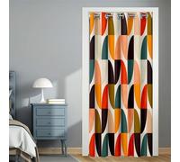 Surwin Door Curtains with Eyelet, Privacy Blackout Single Front Door Curtain Room Divider Window Decor for Hallway Party Kitchen Bedroom Living Room Doorway, Beige Nordic (Colorful,150x200cm)