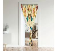 Surwin Door Curtains with Eyelet, Privacy Blackout Single Front Door Curtain Room Divider Window Decor for Hallway Party Kitchen Bedroom Living Room Doorway, Butterfly (Bohemian,120x180cm)